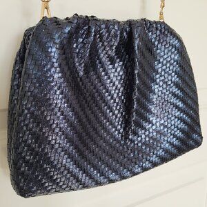 Navy sequined Anthropologie bag